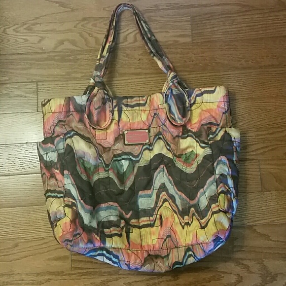Marc by Marc Jacobs rainbow psychedelic nylon tote